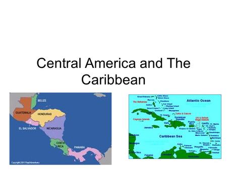 Central America and The Caribbean. Terms Isthmus- a narrow strip of land connecting two larger land areas Eco-tourism – the practice of using an area’s.