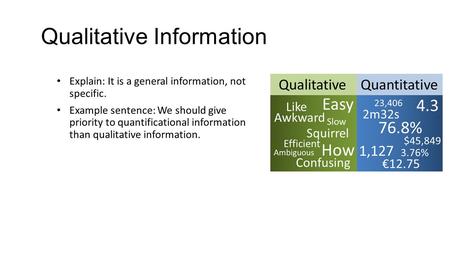 Qualitative Information