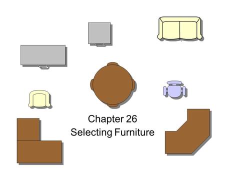 Chapter 26 Selecting Furniture. Objectives 1. Describe the characteristics of different materials used to make furniture. 2. Evaluate furniture by comparing.