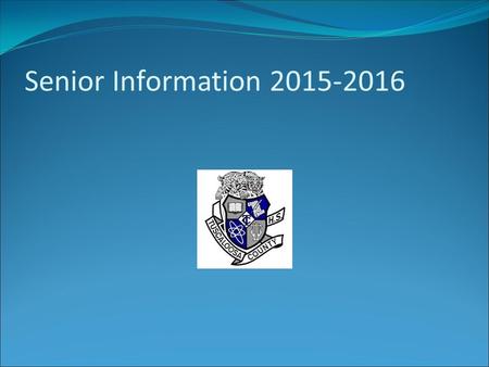 Senior Information 2015-2016. ACT Testing Take your ACT ASAP, if you have not previously done so. The school code for TCHS is 012 005. The following are.
