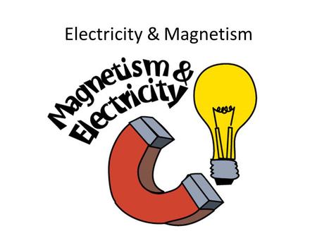 Electricity & Magnetism. Electricity Electric charges are from protons+ which are positive particles and electrons- which are negative particles. Static.