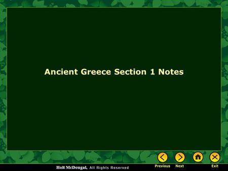 Ancient Greece Section 1 Notes