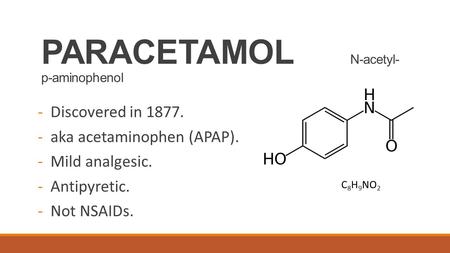 PARACETAMOL N-acetyl-p-aminophenol