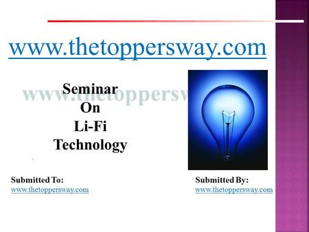 Seminar On Li-Fi Technology