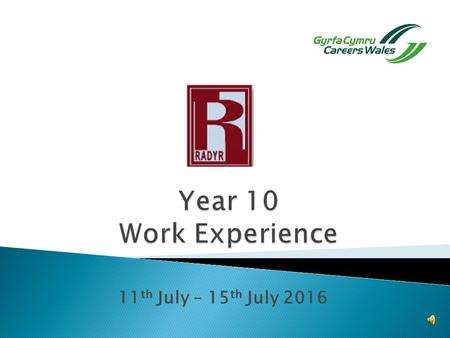 11 th July – 15 th July 2016. WORK EXPERIENCE “Work experience may be defined as a placement on an employer’s premises in which a student carries out.