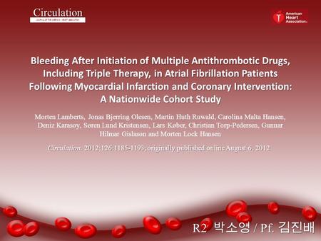 Bleeding After Initiation of Multiple Antithrombotic Drugs, Including Triple Therapy, in Atrial Fibrillation Patients Following Myocardial Infarction and.