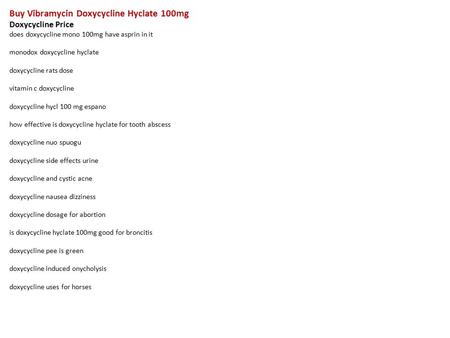 Doxycycline monodox cost