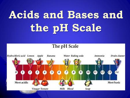 Acids and Bases and the pH Scale. Some of our favorite foods make our tongue curl up because they are SOUR. Some of our favorite foods make our tongue.