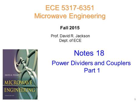 Notes 18 ECE Microwave Engineering