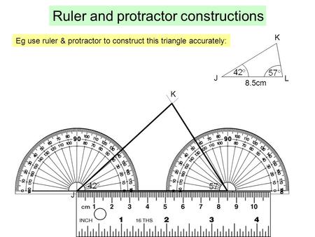 Ruler and protractor constructions