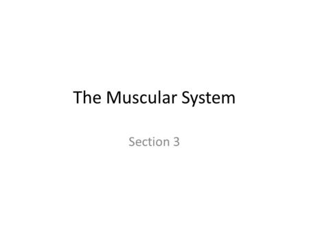 The Muscular System Section 3. Types of Muscle Involuntary muscles Voluntary muscles Your body has three types of muscle tissue – skeletal muscle, smooth.