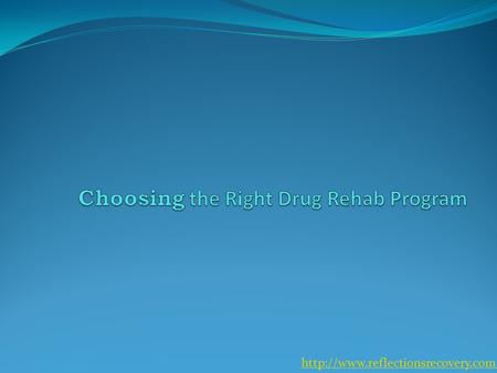 Picking a drug rehab program can be quite a challenging task. Not only is it a difficult decision but one that requires.