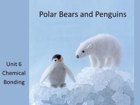 Unit 6 Chemical Bonding Polar Bears and Penguins.