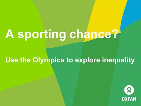 A sporting chance? Use the Olympics to explore inequality.
