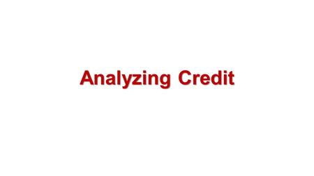 Analyzing Credit. Objective: You will use the Daily average method to determine the balance of a credit card, and will calculate the Effective Annual.