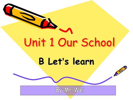 Unit 1 Our School B Let ’ s learn. Let’s chant.
