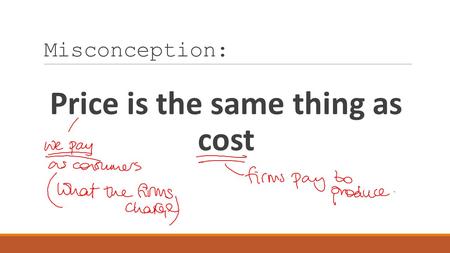 Misconception: Price is the same thing as cost. What is a pricing strategy?