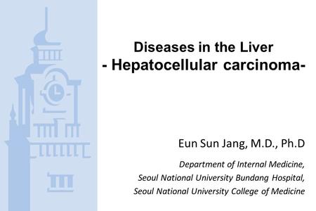 Eun Sun Jang, M.D., Ph.D Department of Internal Medicine, Seoul National University Bundang Hospital, Seoul National University College of Medicine Diseases.