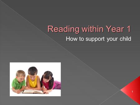 1 Reading within Year 1 How to support your child 1.