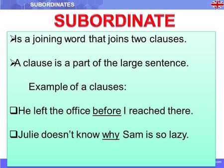 © 2011 wheresjenny.com  Is a joining word that joins two clauses.  A clause is a part of the large sentence. Example of a clauses:  He left the office.