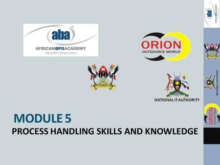 NATIONAL IT AUTHORITY MODULE 5 PROCESS HANDLING SKILLS AND KNOWLEDGE.