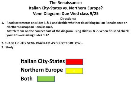 Italian City-States Northern Europe Both