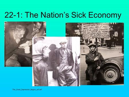 22-1: The Nation’s Sick Economy. Industry Key industries barely made a profit Some industries lost business to foreign competition and new American technologies.