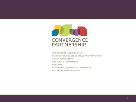 1. The Convergence Partnership: Defining and Tracking the Success of Innovation, Collaboration, and Community Change for Health Equity Jme McLean, MCP,