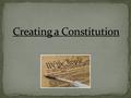 Articles of the Confederation Constitution National Government.