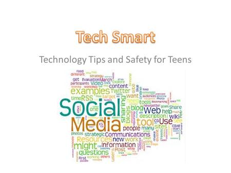 Technology Tips and Safety for Teens. Social Networks Social Networks are internet applications which are used to facilitate communication between users.