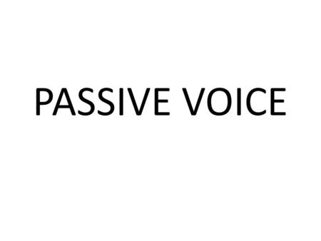 PASSIVE VOICE. The position of the elements of clause structure in a statement usually follows this sequence: Subject + verb+ object+ complements (circumstances):
