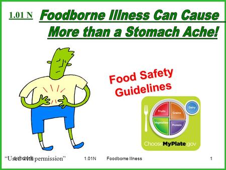 6/11/20161 Food Safety Guidelines 1.01NFoodborne Illness “Used with permission” 1.01 N.