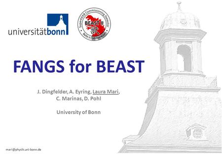 1 FANGS for BEAST J. Dingfelder, A. Eyring, Laura Mari, C. Marinas, D. Pohl University of Bonn