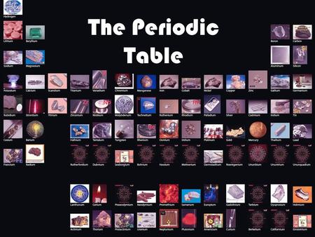 The Periodic Table. Alkaline Earth Metals Metals Noble Gases Halogen Gases Alkali Metals Alkaline Earth Metals Transition Metals The Periodic Table 1.