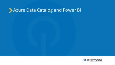 Azure Data Catalog and Power BI. Agenda Azure Data Catalog Overview 1 Publish a data set 2 Metadata 3 Extract and view 4 Q&A 5.