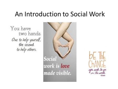 An Introduction to Social Work. A little about me... Originally wanted to be a Physiotherapist! This fell through! Got a job as a carer with Medway Council.
