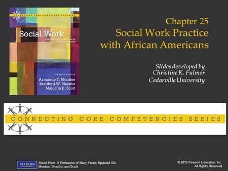 © 2012 Pearson Education, Inc. All Rights Reserved Social Work: A Profession of Many Faces, Updated 12e Morales, Sheafor, and Scott Chapter 25 Social Work.