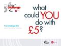 Fiver Challenge 2016. Aims Young Enterprise Fiver Challenge supported by Virgin Money| June 2014 To provide a fun and engaging programme which introduces.