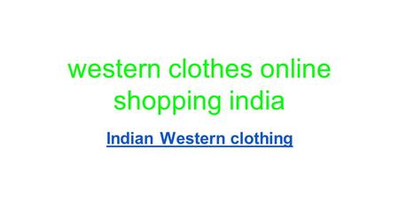 western clothes online shopping india