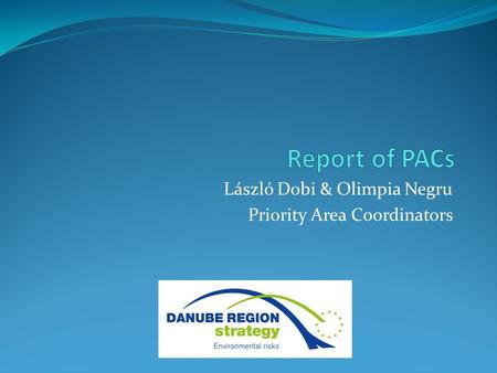 László Dobi & Olimpia Negru Priority Area Coordinators.