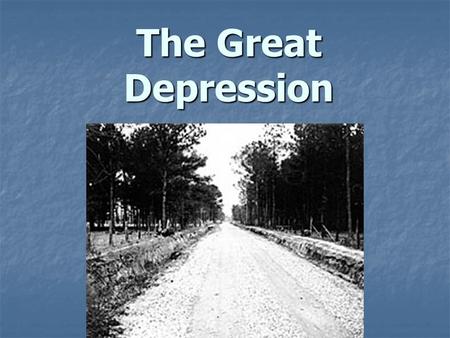 The Great Depression. Causes – Stock Market Over speculation in the stock market caused the collapse of stock prices Over speculation in the stock market.