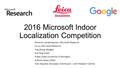 2016 Microsoft Indoor Localization Competition