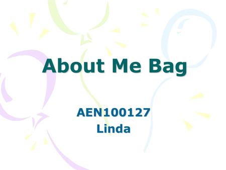 About Me Bag AEN100127Linda. About My Past boarding card for ferry.