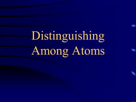 Distinguishing Among Atoms. Objectives Define isotope and nuclide Use atomic number, mass number, and charge to determine the number of protons, neutrons,