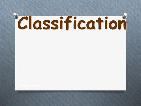 Classification copyright cmassengale1. Species of Organisms There are 13 billion known species of organisms There are 13 billion known species of organisms.