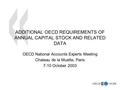 1 ADDITIONAL OECD REQUIREMENTS OF ANNUAL CAPITAL STOCK AND RELATED DATA OECD National Accounts Experts Meeting Chateau de la Muette, Paris 7-10 October.