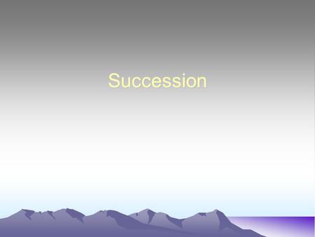 Succession. Succession Disturbances such as fires, landslides, hurricanes, and floods trigger a sequence of changes in the composition of a community.