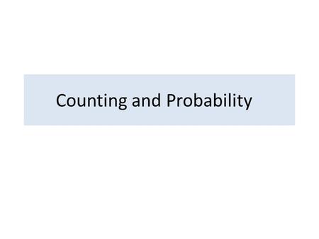 Counting and Probability. Imagine tossing two coins and observing whether 0, 1, or 2 heads are obtained. Below are the results after 50 tosses Tossing.