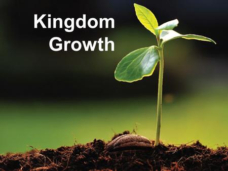 Kingdom Growth. Kingdom of God RockYeastSeeds Kingdom Growth Kingdom of God - Rock 34 “You continued looking until a stone was cut out without hands,