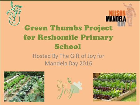 Green Thumbs Project for Reshomile Primary School Hosted By The Gift of Joy for Mandela Day 2016.